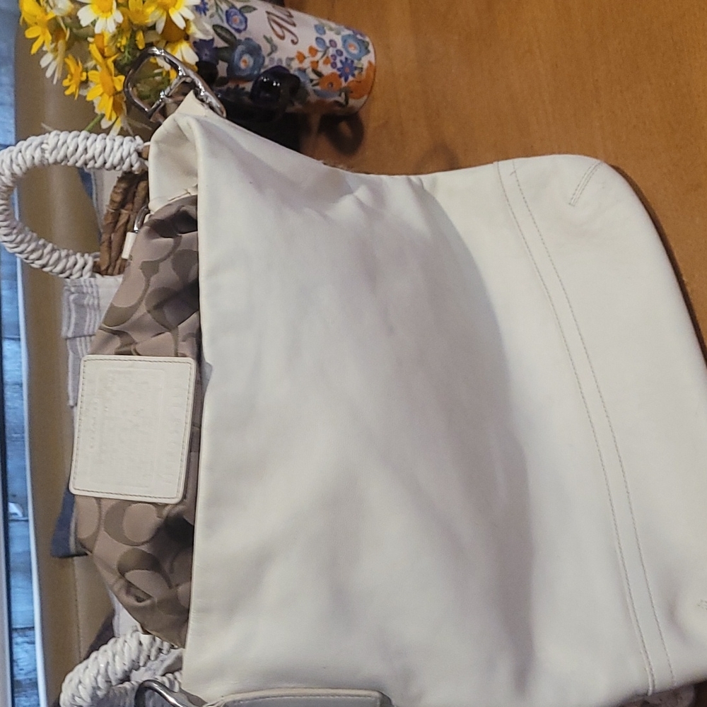 TAKE EVERYTHING ON MY PAGE FOR $70    Coach purse-off white